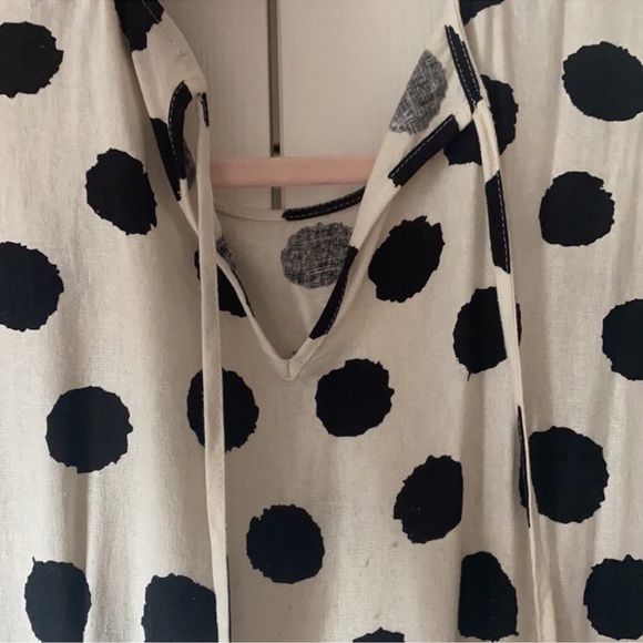 Who What Where Polka Dot Linen Dress - Picture 6 of 7